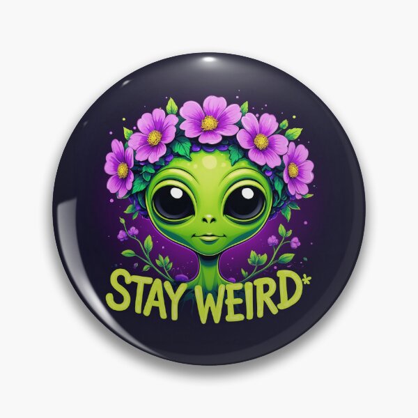 Item preview, Stay Weird – Alien in Flower Crown designed and sold by 0606PM.