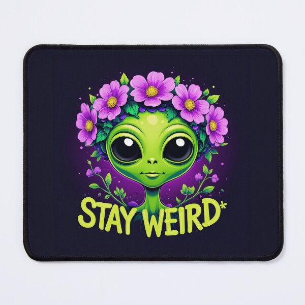 Item preview, Stay Weird – Alien in Flower Crown designed and sold by 0606PM.