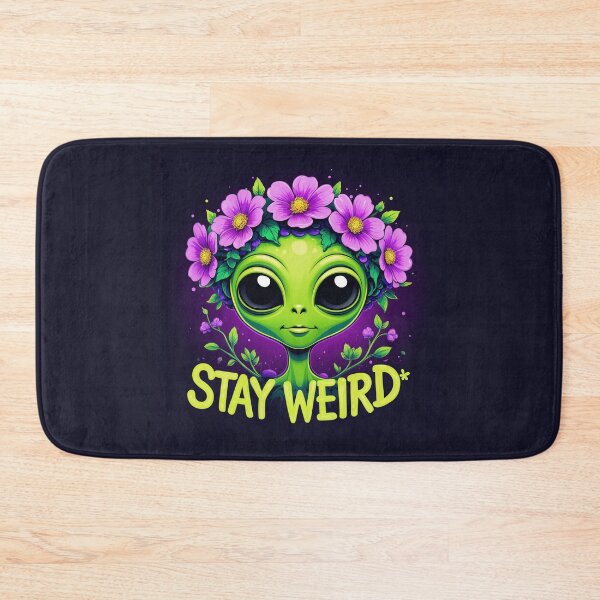 Item preview, Stay Weird – Alien in Flower Crown designed and sold by 0606PM.