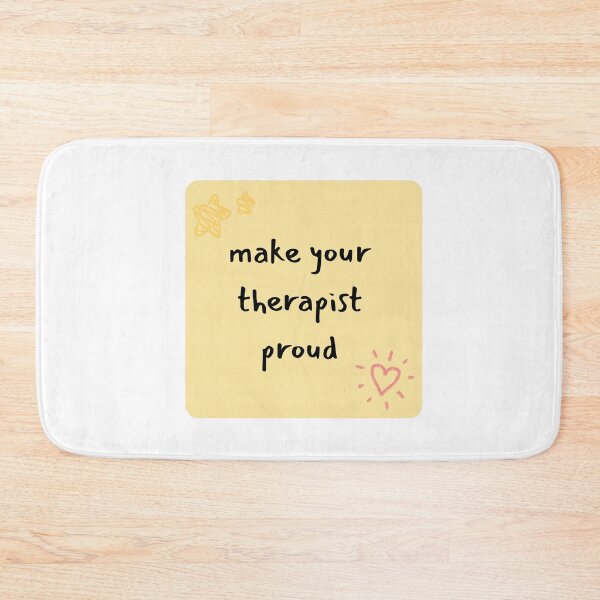 Item preview, Make Your Therapist Proud. Cute Yellow Sticky Note Handwritten Recovery Reminder. designed and sold by brodidudie.