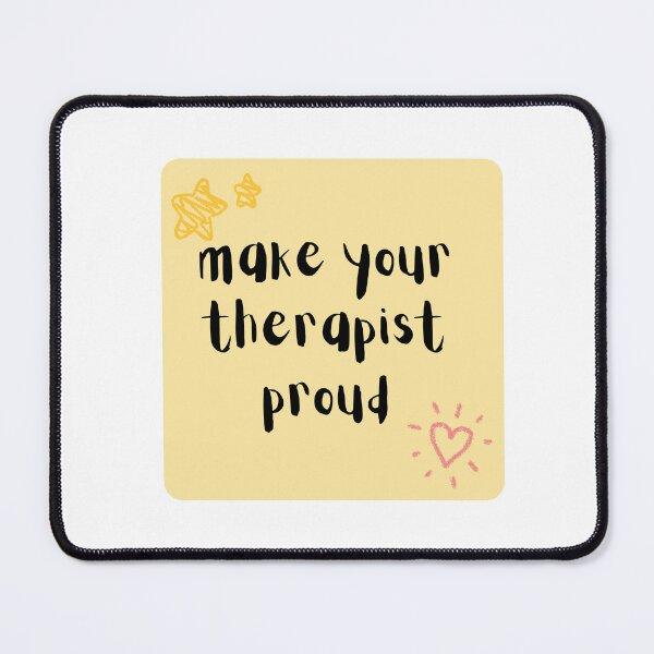 Item preview, Make Your Therapist Proud. Cute Yellow Sticky Note Handwritten Recovery Reminder. designed and sold by brodidudie.