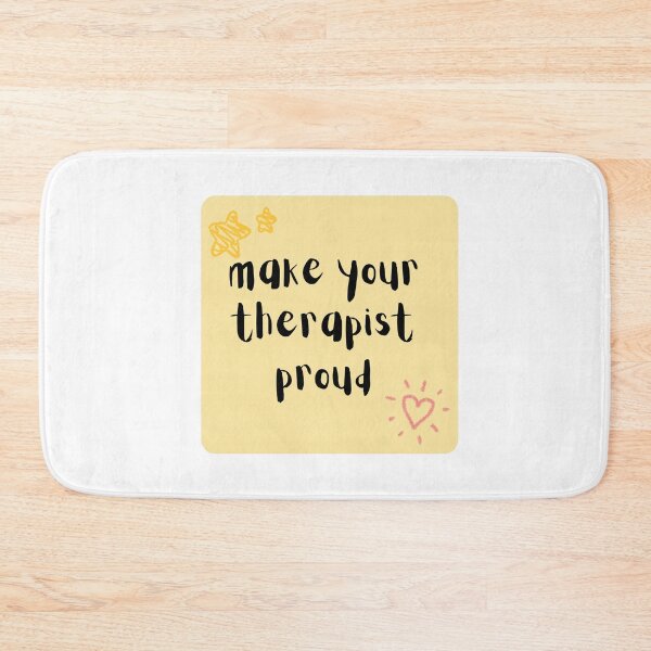 Item preview, Make Your Therapist Proud. Cute Yellow Sticky Note Handwritten Recovery Reminder. designed and sold by brodidudie.