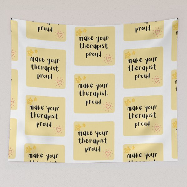Item preview, Make Your Therapist Proud. Cute Yellow Sticky Note Handwritten Recovery Reminder. designed and sold by brodidudie.