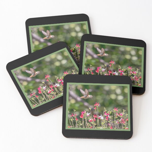 Item preview, Rufous Hummingbird Checking Out Some Tiny Flowers  designed and sold by CarolM.