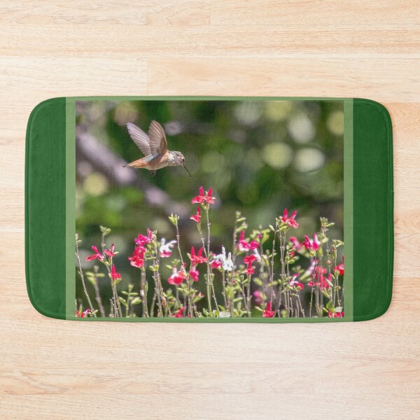Item preview, Rufous Hummingbird Checking Out Some Tiny Flowers  designed and sold by CarolM.