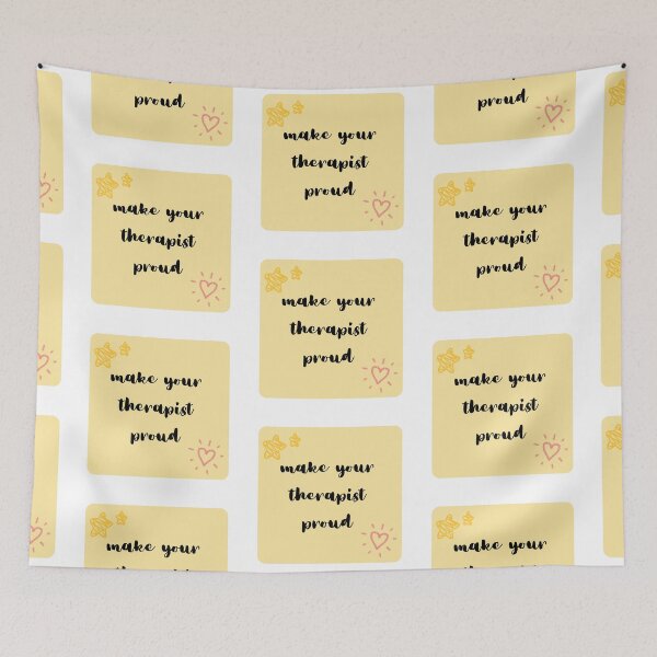 Item preview, Make Your Therapist Proud. Cute Yellow Sticky Note Handwritten Recovery Reminder. designed and sold by brodidudie.
