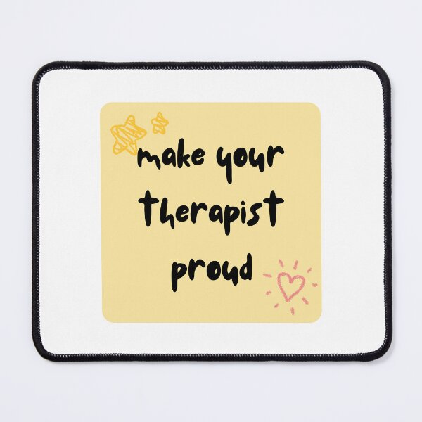 Item preview, Make Your Therapist Proud. Cute Yellow Sticky Note Handwritten Recovery Reminder. designed and sold by brodidudie.