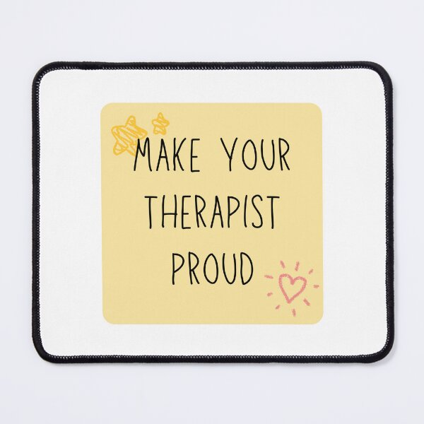 Item preview, Make Your Therapist Proud. Cute Yellow Sticky Note Handwritten Recovery Reminder. designed and sold by brodidudie.