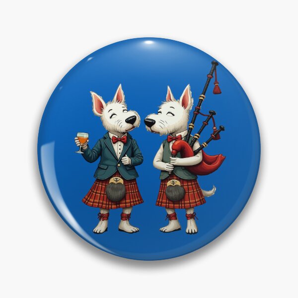 Item preview, Burns Night West Highland Terrier Usher and Bagpiper designed and sold by taiche.
