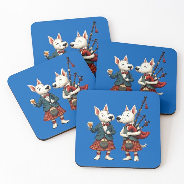 Item preview, Burns Night West Highland Terrier Usher and Bagpiper designed and sold by taiche.