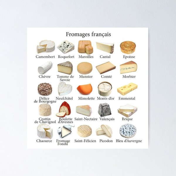 Aperçu de l'œuvre Fromages Français créée et vendue par MorningFive.