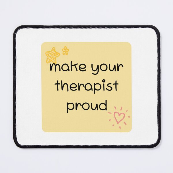 Item preview, Make Your Therapist Proud. Cute Yellow Sticky Note Handwritten Recovery Reminder. designed and sold by brodidudie.
