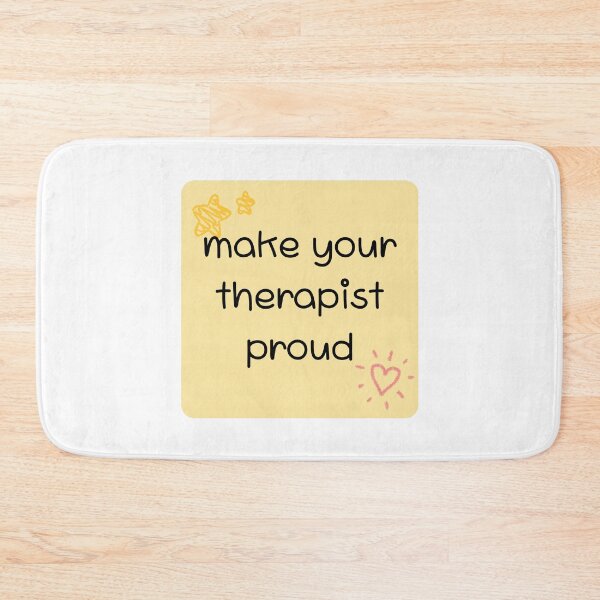 Item preview, Make Your Therapist Proud. Cute Yellow Sticky Note Handwritten Recovery Reminder. designed and sold by brodidudie.