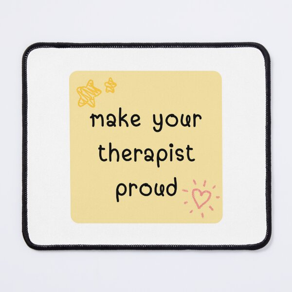 Item preview, Make Your Therapist Proud. Cute Yellow Sticky Note Handwritten Recovery Reminder. designed and sold by brodidudie.