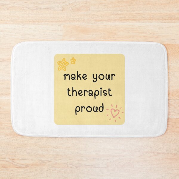 Item preview, Make Your Therapist Proud. Cute Yellow Sticky Note Handwritten Recovery Reminder. designed and sold by brodidudie.