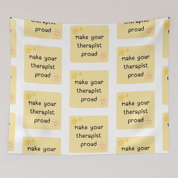 Item preview, Make Your Therapist Proud. Cute Yellow Sticky Note Handwritten Recovery Reminder. designed and sold by brodidudie.