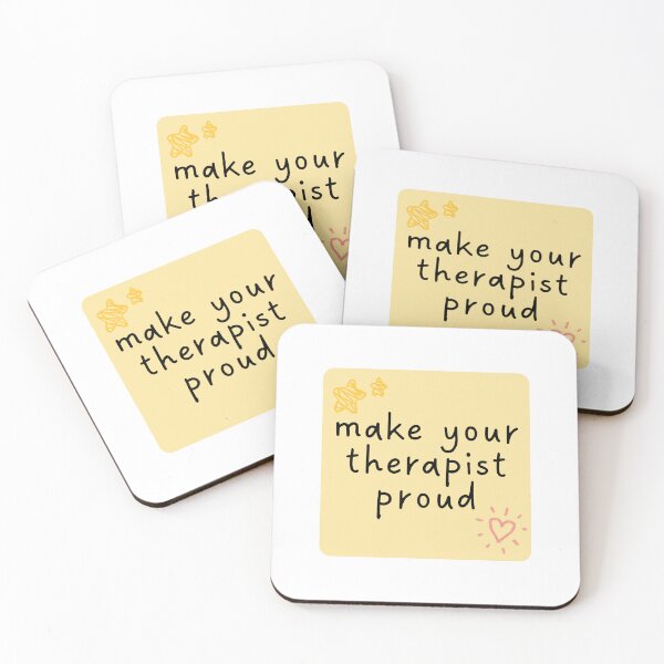 Item preview, Make Your Therapist Proud. Cute Yellow Sticky Note Handwritten Recovery Reminder. designed and sold by brodidudie.