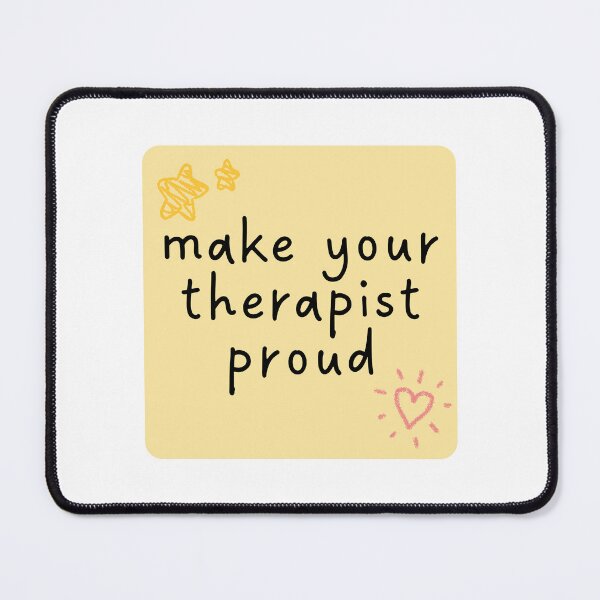 Item preview, Make Your Therapist Proud. Cute Yellow Sticky Note Handwritten Recovery Reminder. designed and sold by brodidudie.