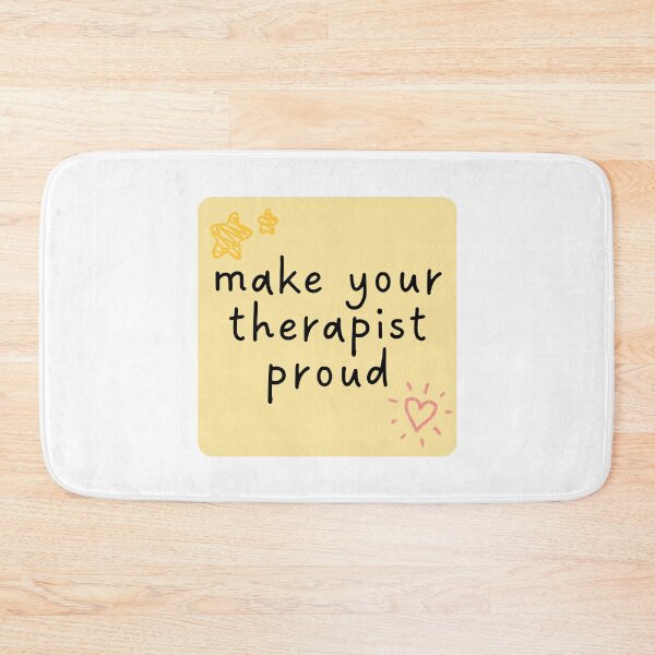 Item preview, Make Your Therapist Proud. Cute Yellow Sticky Note Handwritten Recovery Reminder. designed and sold by brodidudie.