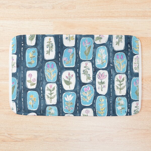 Item preview, Hope Springs Again - Watercolor Flowers Blue Background designed and sold by FaireWaveArt.
