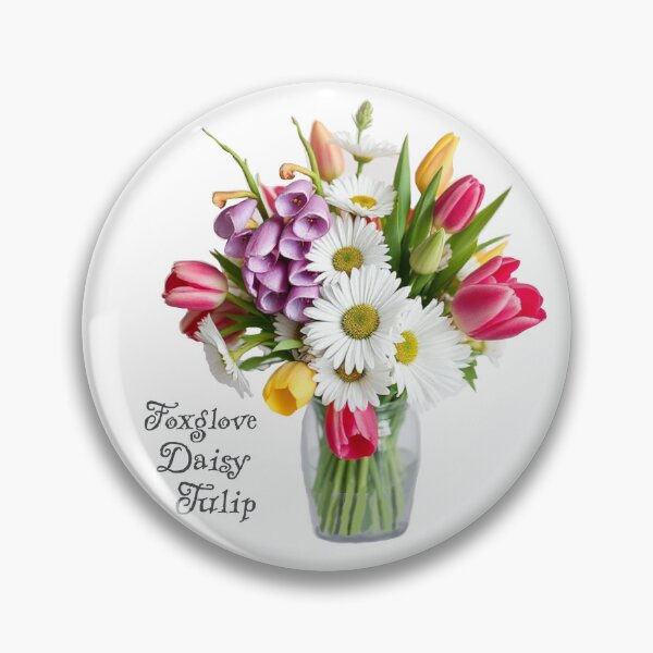Artikelvorschau, Fingerhut, Gänseblümchen, Tulpenstrauß entworfen und verkauft von cringe0015.
