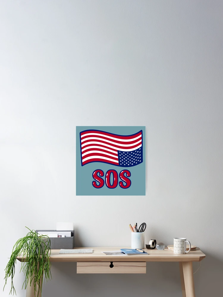 Thumbnail 2 of 3, Poster, SOS designed and sold by Inkwork Crypt.