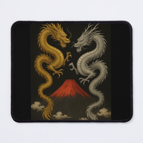 Item preview, Guardians of the Sacred Peak – Gold & Silver Dragons designed and sold by RYU & KOI DESIGNS.