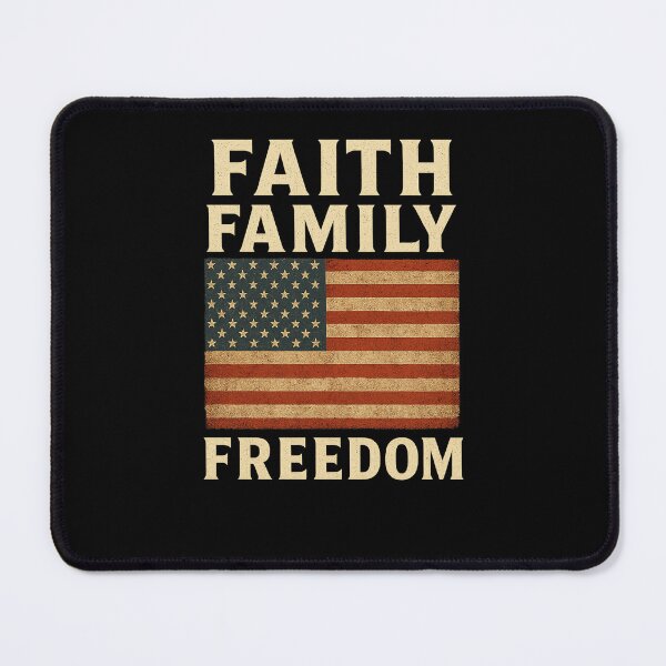 Item preview, Faith, Family, Freedom- Rustic American Flag Patriotic Design  designed and sold by Artivio2025.