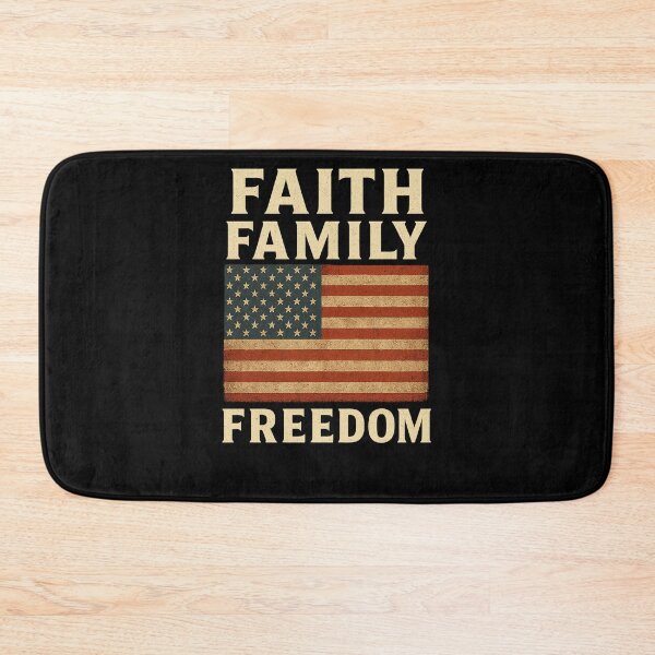 Item preview, Faith, Family, Freedom- Rustic American Flag Patriotic Design  designed and sold by Artivio2025.