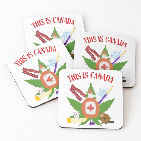 Item preview, THIS IS CANADA, MAPLE SYRUP, BACON, HOCKEY, SNOW, BEAVER, BUNNY designed and sold by larissa-myrie.