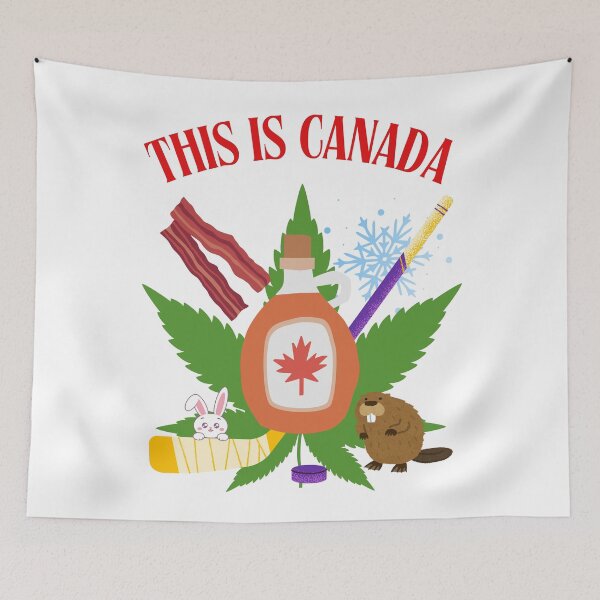 Item preview, THIS IS CANADA, MAPLE SYRUP, BACON, HOCKEY, SNOW, BEAVER, BUNNY designed and sold by larissa-myrie.