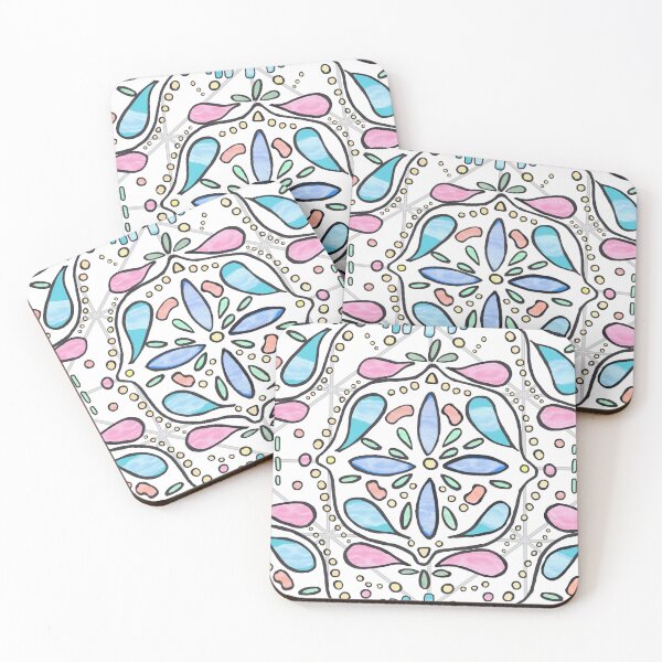 Item preview, Madeline Pastel Doodle Tiles designed and sold by FaireWaveArt.