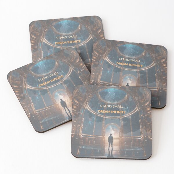 Item preview, Stand Small. Dream Infinite. – Cosmic Minimalist Quote Art designed and sold by PrescribedPeace.