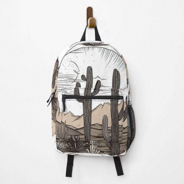 Item preview, Vintage Desert Cactus Landscape Illustration designed and sold by PaintbrushPlace.