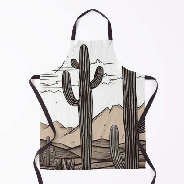 Item preview, Vintage Desert Cactus Landscape Illustration designed and sold by PaintbrushPlace.