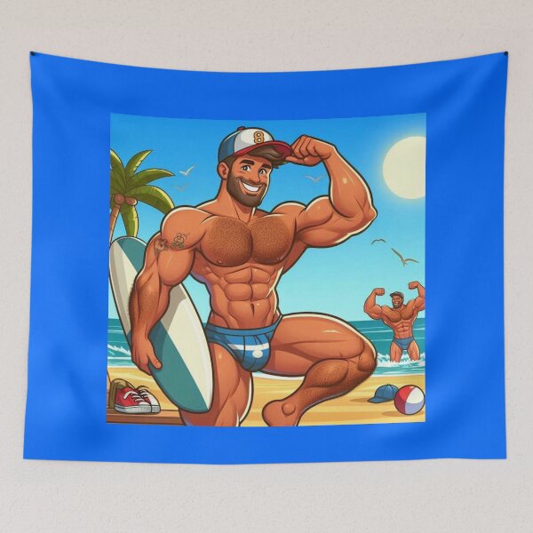 Item preview, Boys of Summer Fun Muscle Bear Power LGBTQ Gay Pride Graphic Design designed and sold by ItsAKinkThing.