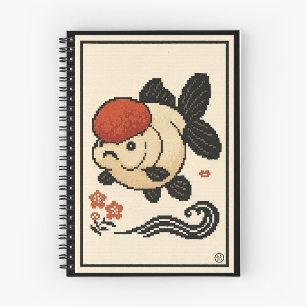 Item preview, Goldfish - Oranda Red Cap- Pixel Art - 8bit graphics 16bit graphics - Retro Fish Art designed and sold by Kabuji Store.
