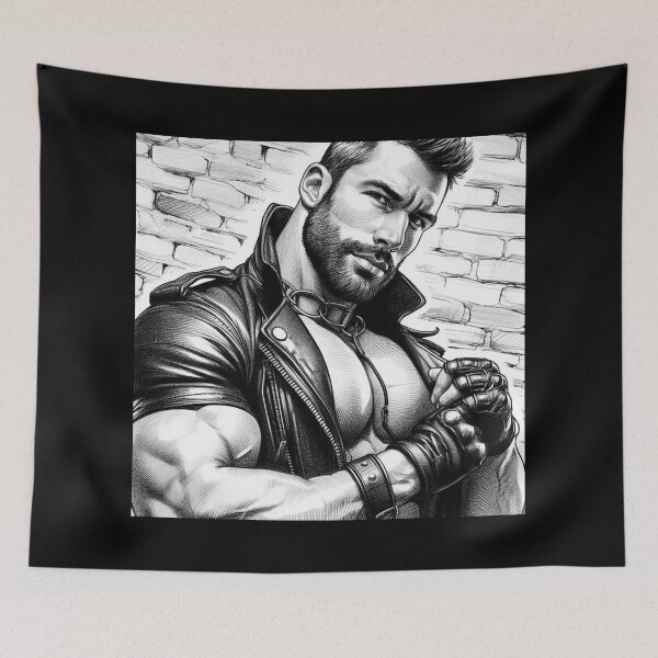 Item preview, 1980's Gay Berlin Strong & Silent Leather Bar Pride Graphic Design designed and sold by ItsAKinkThing.