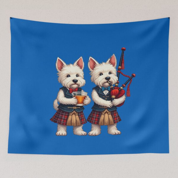 Item preview, Burns Supper West Highland Terrier Bagpiper And Usher designed and sold by taiche.