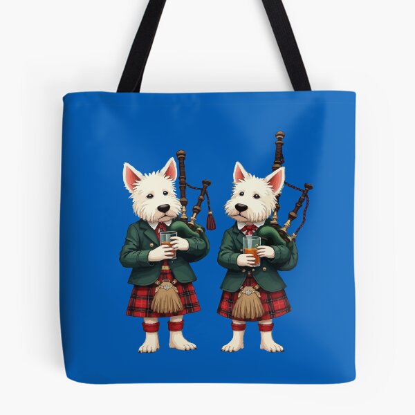 Item preview, Burns Supper West Highland Terrier Bagpipers designed and sold by taiche.