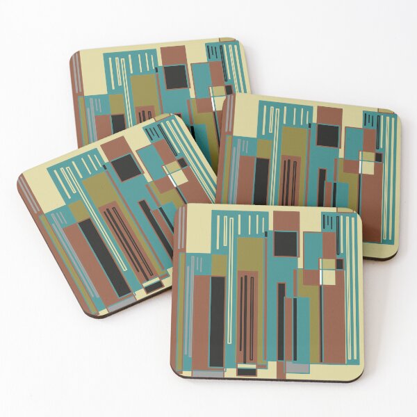 Item preview, Turquoise, Brown, and Green City with Black Accents designed and sold by Jessielee72.