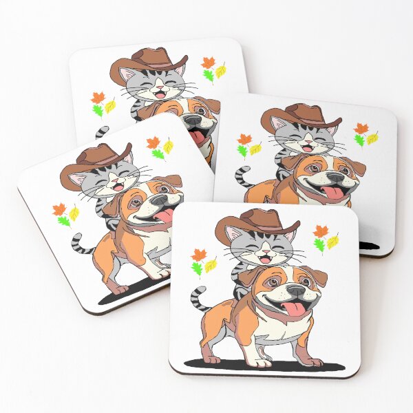 Item preview, Cowboy Cat Rides Dog designed and sold by kristalcurt.