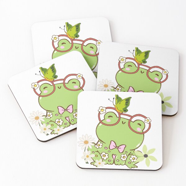 Item preview, Cute frog with glasses designed and sold by MarthasHus.