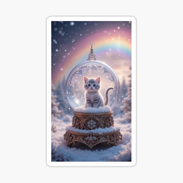 Item preview, adroable cat in a crystal globe designed and sold by RebelRulez.
