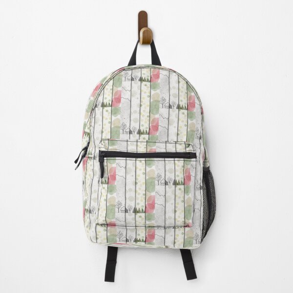 Item preview, Geometric mountain and forest scene in panelled art. designed and sold by Piotrek0001.