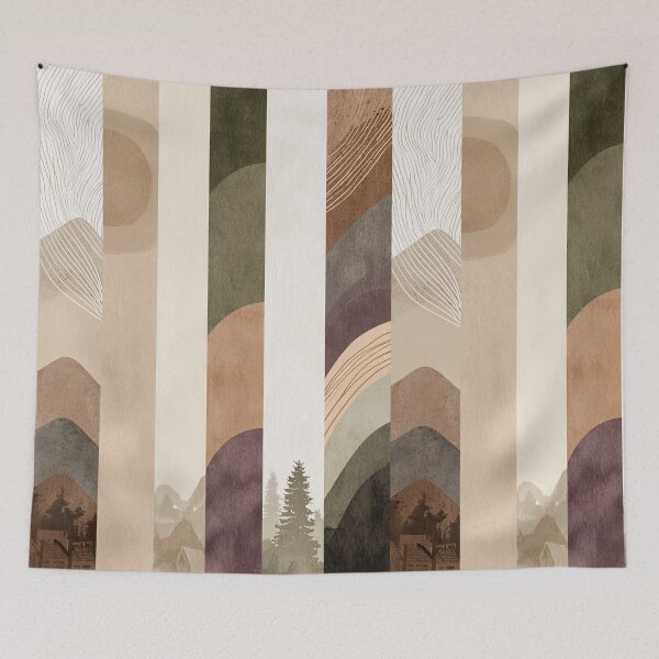 Item preview, Contemporary triptych design of a stylized natural landscape. designed and sold by Piotrek0001.