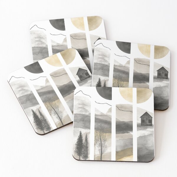 Item preview, Abstract mountain landscape in a modern artistic collage. designed and sold by Piotrek0001.