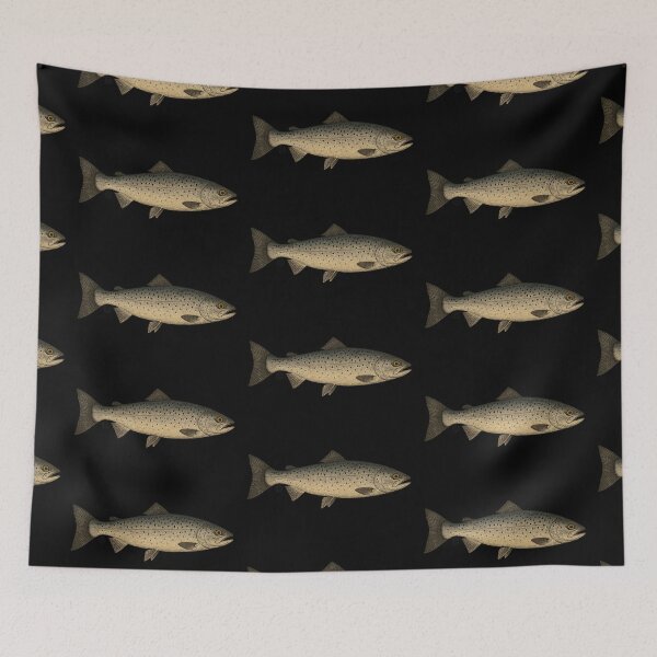 Item preview, Salmon - Vintage Japanese Inspired Art - Salmon Fish designed and sold by Kabuji Store.
