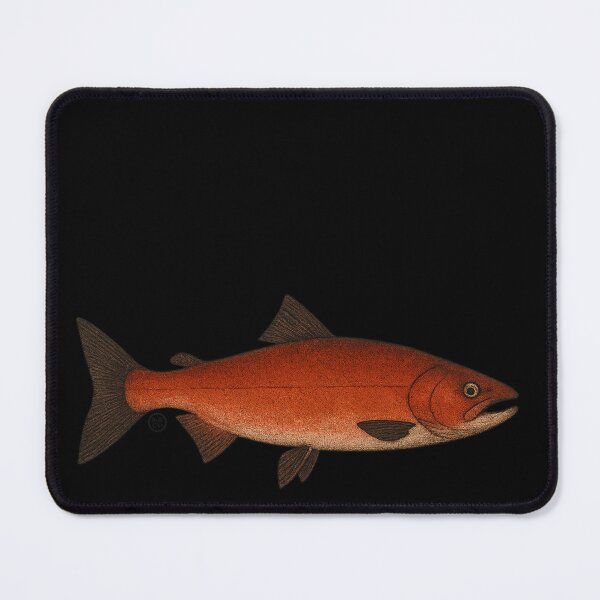 Item preview, Salmon - Vintage Japanese Inspired Art - Red Salmon Fish designed and sold by Kabuji Store.