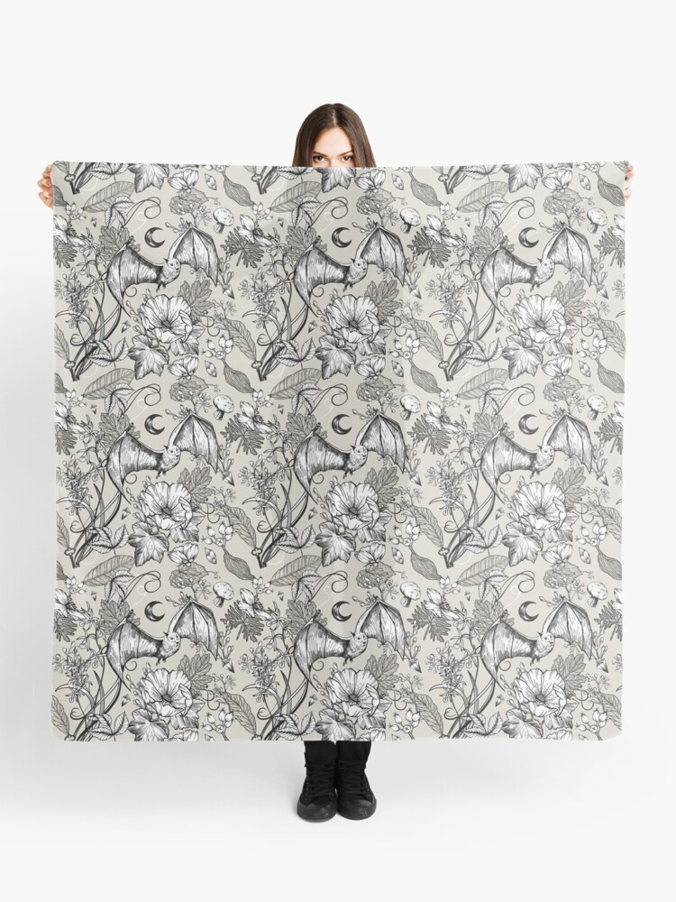 bat plants scarf on Redbubble, art by sherrie thai of shaireproductions